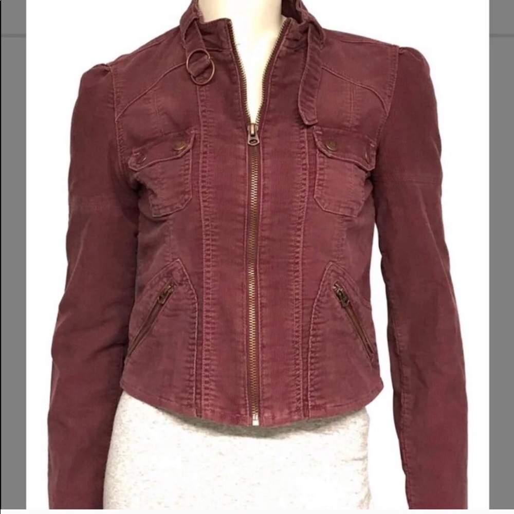 Abercrombie & Fitch Women's Maroon Utility Jacket
